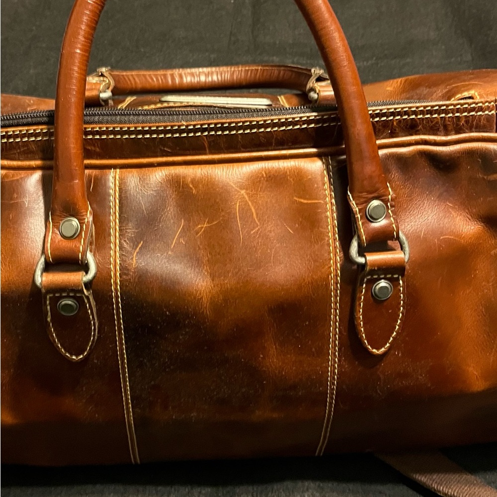 Brown Leather Men's Bag - Picture 5 of 10